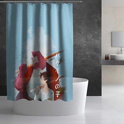 Шторка для душа Ученик чудовища, цвет: 3D-принт — фото 2