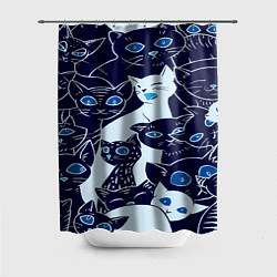 Шторка для душа КОТЯТА ПАТТЕРН, цвет: 3D-принт