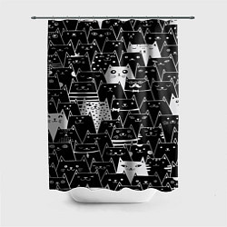 Шторка для ванной КОТЫ BLACK