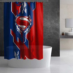 Шторка для душа Знак Супермен, цвет: 3D-принт — фото 2