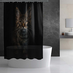 Шторка для душа Кот усатый, цвет: 3D-принт — фото 2