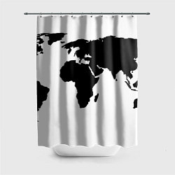 Шторка для ванной Весь мир
