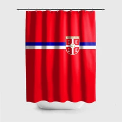 Шторка для душа Сборная Сербии, цвет: 3D-принт