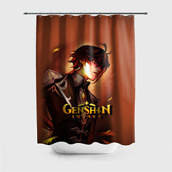 Шторка для душа GENSHIN IMPACT ZHONGLI, цвет: 3D-принт