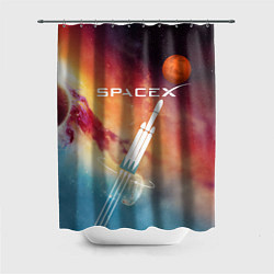Шторка для душа Space X, цвет: 3D-принт