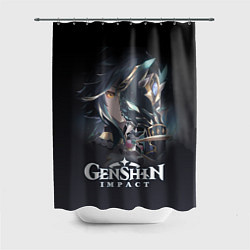 Шторка для душа ГенШин - игра с открытым миром, цвет: 3D-принт