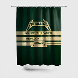 Шторка для душа No Life til Leather - Metallica, цвет: 3D-принт