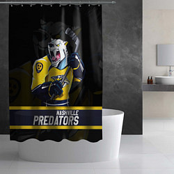 Шторка для душа Нэшвилл Предаторз, Nashville Predators, цвет: 3D-принт — фото 2