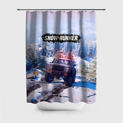 Шторка для ванной SnowRunner Гонки по бездорожью
