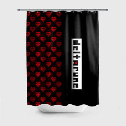 Шторка для душа HALF PATTERN DELTARUNE LOGO, цвет: 3D-принт