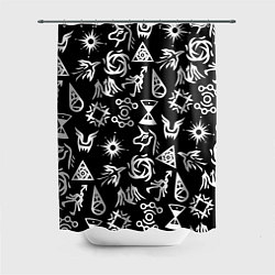 Шторка для ванной EXO BAND SYMBOL PATTERN WHITE K-POP