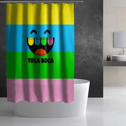 Шторка для душа Toca Boca Logo Тока Бока, цвет: 3D-принт — фото 2