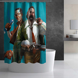 Шторка для душа Детективы в деле, цвет: 3D-принт — фото 2