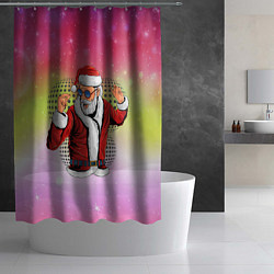 Шторка для душа Disco Santa 2022, цвет: 3D-принт — фото 2