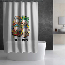 Шторка для душа South Park - Южный парк краски, цвет: 3D-принт — фото 2