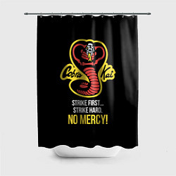 Шторка для душа Cobra Kai - No mercy!, цвет: 3D-принт