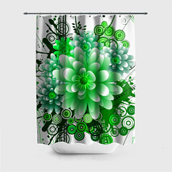 Шторка для душа Яркая пышная летняя зелень, цвет: 3D-принт