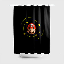 Шторка для ванной Звездочки вокруг Марио