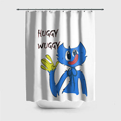 Шторка для душа Huggy Wuggy - Poppy Playtime Хагги Вагги, цвет: 3D-принт
