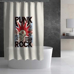 Шторка для душа Punk Rock Панк, цвет: 3D-принт — фото 2