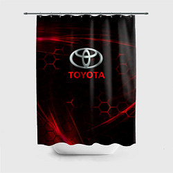 Шторка для душа Toyota sport соты, цвет: 3D-принт
