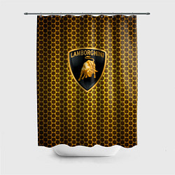 Шторка для ванной Lamborghini gold соты