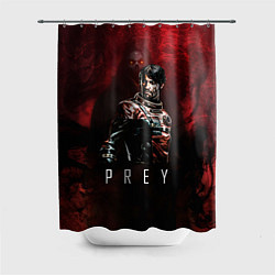 Шторка для ванной Prey Dark red