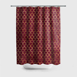 Шторка для ванной Gold & Red pattern