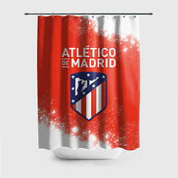 Шторка для душа ATLETICO MADRID Брызги, цвет: 3D-принт