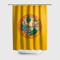 Шторка для душа Флорида США 3D, цвет: 3D-принт