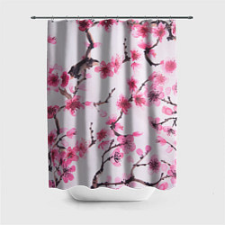 Шторка для ванной Мазки весны