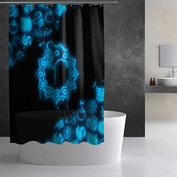 Шторка для душа МЕЛИОДАС НЕОНОВЫЙ 7 СМЕРТНЫХ ГРЕХОВ, цвет: 3D-принт — фото 2