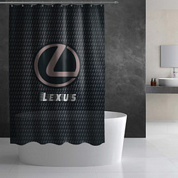 Шторка для душа LEXUS Lexus - Карбон, цвет: 3D-принт — фото 2