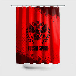 Шторка для ванной RUSSIA - ГЕРБ Russia Sport Брызги