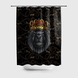 Шторка для душа Король лев Black, цвет: 3D-принт