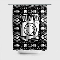 Шторка для душа NIRVANA символика, цвет: 3D-принт