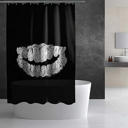 Шторка для душа Зубы Каонаси, цвет: 3D-принт — фото 2