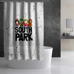 Шторка для душа Южный парк мультфильм - персонажи South Park, цвет: 3D-принт — фото 2