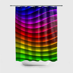 Шторка для ванной Color line neon pattern Abstraction Summer 2023