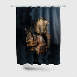 Шторка для ванной Милая белочка