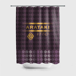 Шторка для ванной Аратаки Итто Arataki Itto Elements Genshin Impact