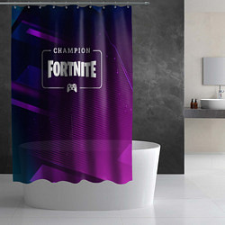 Шторка для душа Fortnite Gaming Champion: рамка с лого и джойстико, цвет: 3D-принт — фото 2