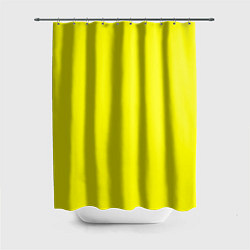 Шторка для душа Однотонный неоновый лимонный желтый тон, цвет: 3D-принт