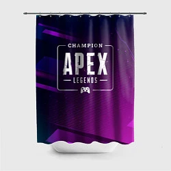 Шторка для душа Apex Legends Gaming Champion: рамка с лого и джойс, цвет: 3D-принт