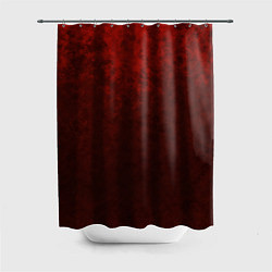 Шторка для душа Мраморный красно-черный градиент, цвет: 3D-принт