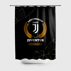 Шторка для душа Лого Juventus и надпись Legendary Football Club на, цвет: 3D-принт