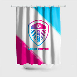 Шторка для душа Leeds United Neon Gradient, цвет: 3D-принт