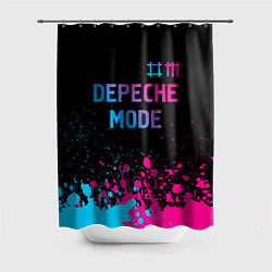 Шторка для душа Depeche Mode Neon Gradient, цвет: 3D-принт