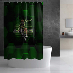 Шторка для душа Велосипедист sport, цвет: 3D-принт — фото 2