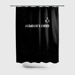 Шторка для душа Assassins Creed Glitch на темном фоне, цвет: 3D-принт